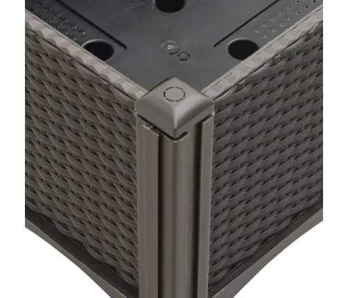 Dārza Puķu Kaste Ar Kājām, Brūna, 200X160X42 Cm, Pp Vidaxl