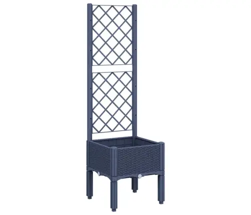 Sodo Lovelis Su Treliažu, Melsvai Pilkos Spalvos, 40X40X142cm Pp