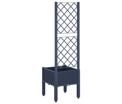 Sodo Lovelis Su Treliažu, Melsvai Pilkos Spalvos, 40X40X142cm Pp