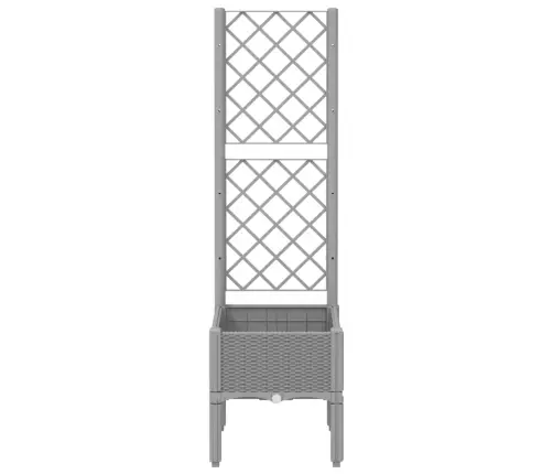 Sodo Lovelis Su Treliažu, Šviesiai Pilkas, 40X40X142cm Pp