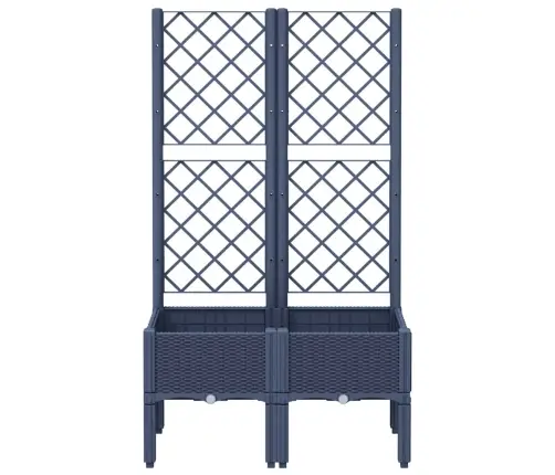 Sodo Lovelis Su Treliažu, Melsvai Pilkos Spalvos, 80X40X142cm Pp