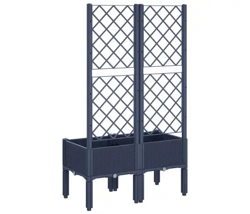 Sodo Lovelis Su Treliažu, Melsvai Pilkos Spalvos, 80X40X142cm Pp