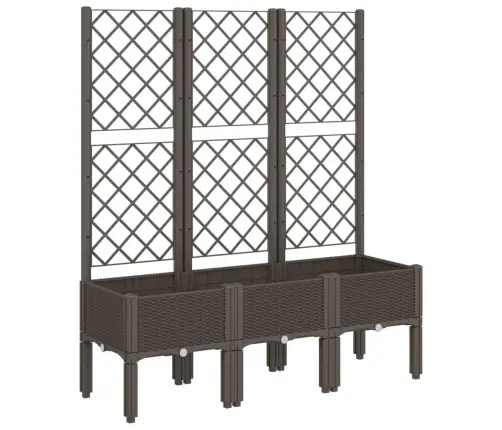 Sodo Lovelis Su Treliažu, Rudos Spalvos, 120X40X142cm Pp