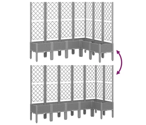Võrega Taimekast, Helehall, 160 X 120 X 142 cm Pp