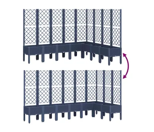Võrega Taimekast, Sinine Hall, 200 X 160 X 142 cm Pp