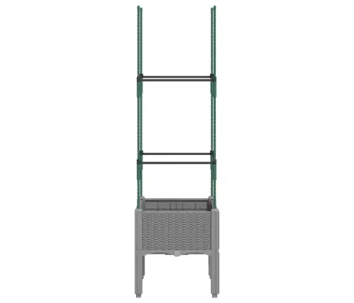 Sodo Lovelis Su Treliažu, Šviesiai Pilkas, 40X40X142,5cm Pp