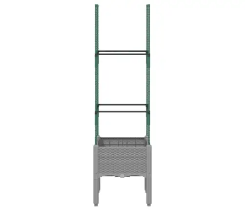 Sodo Lovelis Su Treliažu, Šviesiai Pilkas, 40X40X142,5cm Pp