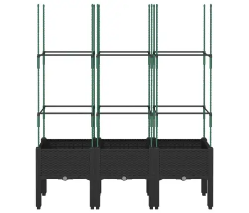 Võrega Taimekast, Must, 120 X 40 X 142,5 cm Pp