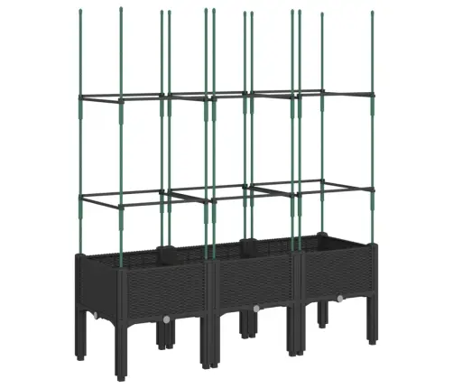 Võrega Taimekast, Must, 120 X 40 X 142,5 cm Pp