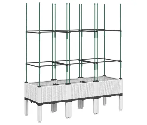 Võrega Taimekast, Valge, 120 X 40 X 142,5 cm Pp