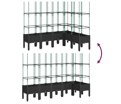 Võrega Taimekast, Must, 160 X 120 X 142,5 cm Pp