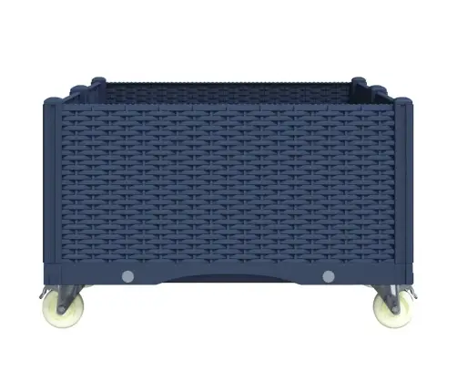 Dārza Puķu Kaste Ar Riteņiem, Zili Pelēka, 100X80X54 Cm, Pp Vidaxl