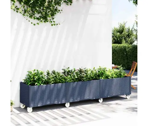 Sodo Lovelis Su Ratukais, Melsvai Pilkos Spalvos, 240X50X54cm Pp