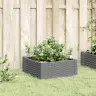 Dārza Puķu Kaste Ar Mietiņiem Gaiši Pelēka 42,5X42,5X28,5 Cm Pp Vidaxl