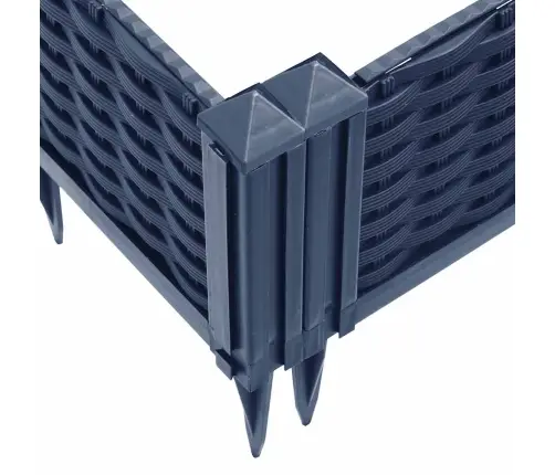 Dārza Puķu Kaste Ar Mietiņiem, Zili Pelēka, 42,5X42,5X28,5 Cm, Pp Vidaxl