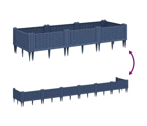 Vaiadega Taimekast, Sinine Hall, 125X40X28,5 cm Pp