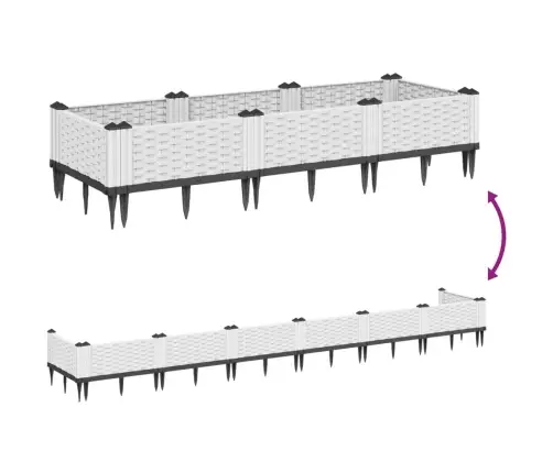 Vaiadega Taimekast, Valge, 125 X 40 X 28,5 cm Pp