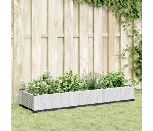 Vaiadega Taimekast, Valge, 125 X 40 X 28,5 cm Pp