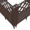 Dārza Puķu Kaste Ar Mietiņiem, Brūna, 123,5X43,5X43,5 Cm, Pp Vidaxl