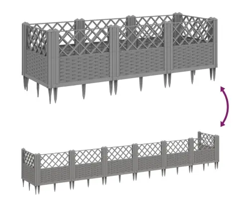 Sodo Lovelis Su Kuoliukais, Pilkas, 123,5X43,5X43,5cm Pp