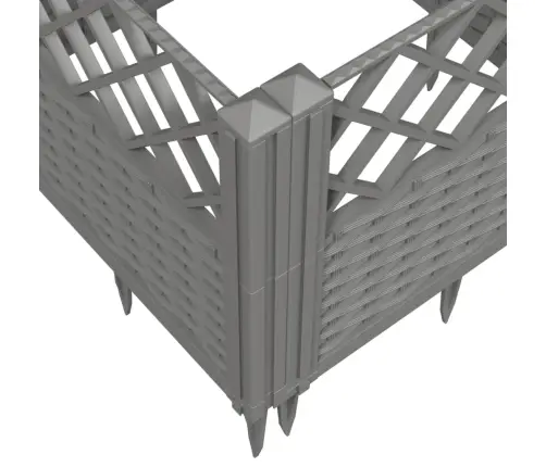Sodo Lovelis Su Kuoliukais, Pilkas, 123,5X43,5X43,5cm Pp