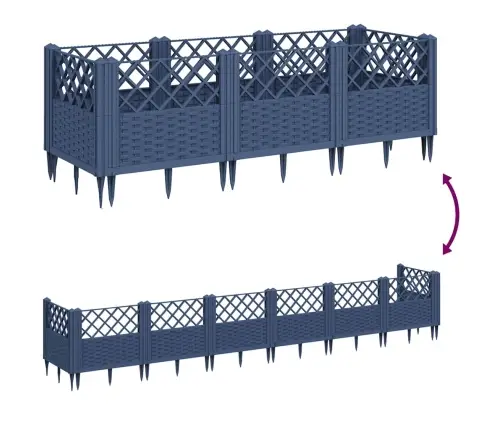 Vaiadega Taimekast, Sinine Hall, 123,5X43,5X43,5 cm Pp