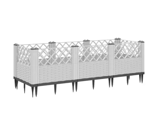 Sodo Lovelis Su Kuoliukais, Baltas, 123,5X43,5X43,5cm Pp