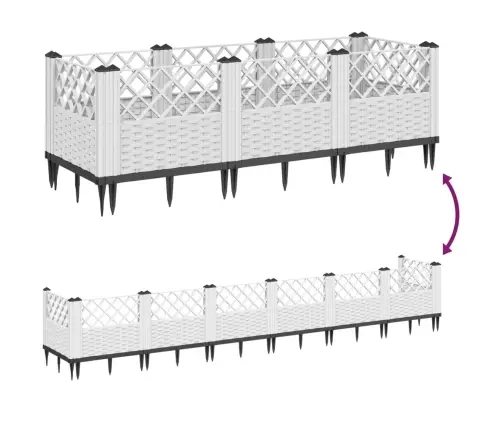 Sodo Lovelis Su Kuoliukais, Baltas, 123,5X43,5X43,5cm Pp