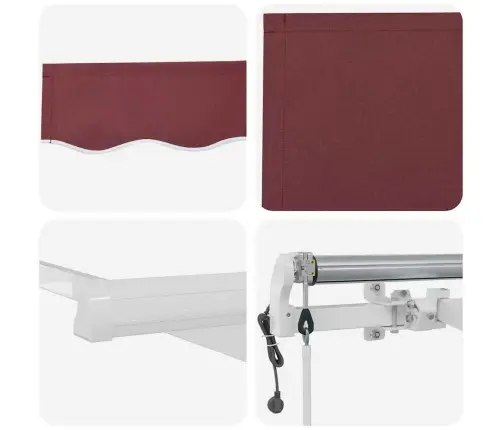 Automaatselt Sissetõmmatav Varikatus, Burgundia Punane