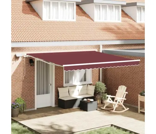 Rankiniu Būdu Ištraukiama Markizė Su Led, Bordo, 400X300Cm