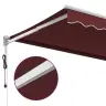 Izvelkama Markīze, 350X250 Cm, Automātiska, Vīnsarkana Vidaxl