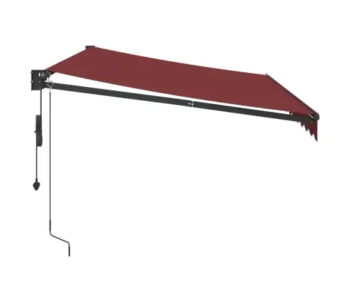 Izvelkama Markīze, 350X250 Cm, Automātiska, Vīnsarkana Vidaxl