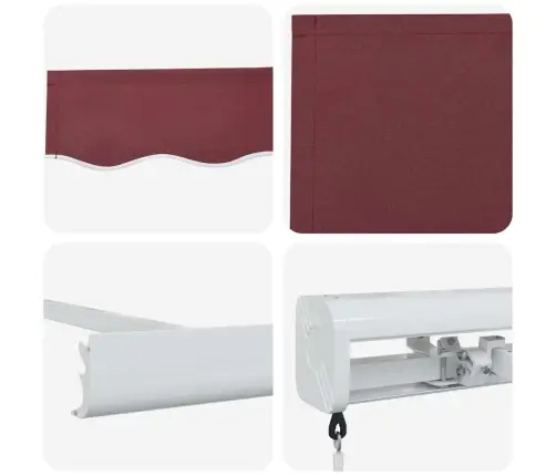 Manuāli Izvelkama Nojume, Vīnsarkana, 300X250 Cm Vidaxl