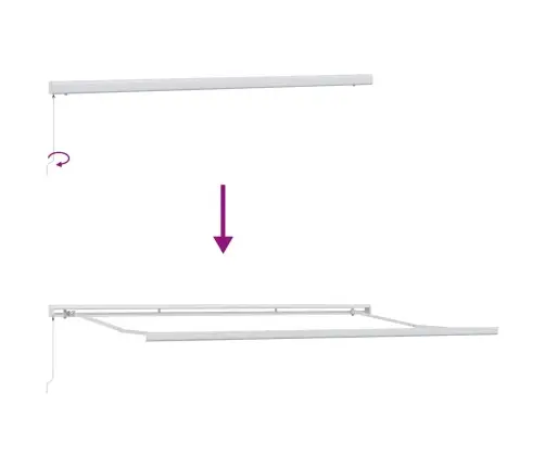 Izvelkama Markīze, Manuāla, 400X300 Cm, Vīnsarkana Vidaxl