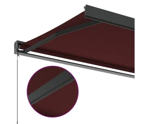 Manuāli Izvelkama Nojume, Vīnsarkana, 350X250 Cm Vidaxl