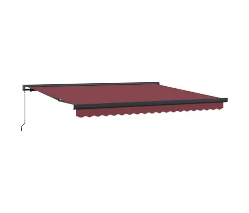 Käsitsi Sissetõmmatav Varikatus, Veinipunane, 400 X 300 Cm