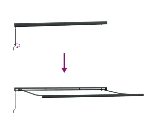 Käsitsi Sissetõmmatav Varikatus, Veinipunane, 400 X 300 Cm