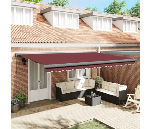 Izvelkama Markīze, 300X250 Cm, Automātiska, Vīnsarkana Vidaxl