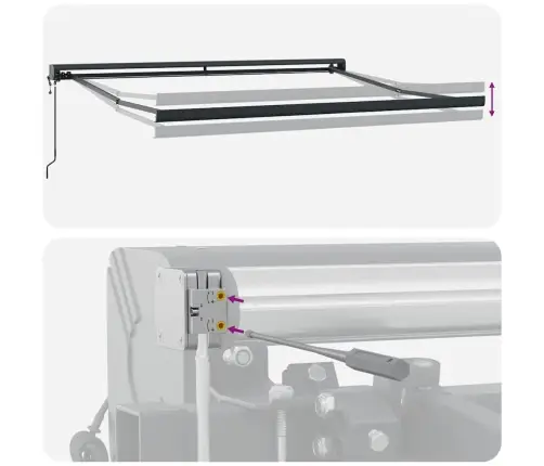 Automaatselt Sissetõmmatav Varikatus, Veinipunane, 400X300 Cm