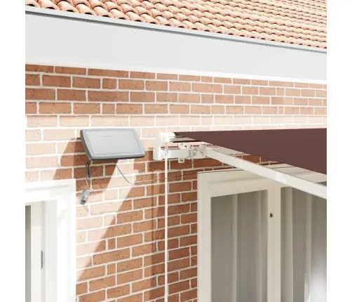 Izvelkama Markīze Ar Led, Manuāla, 300X250 Cm, Brūns Vidaxl