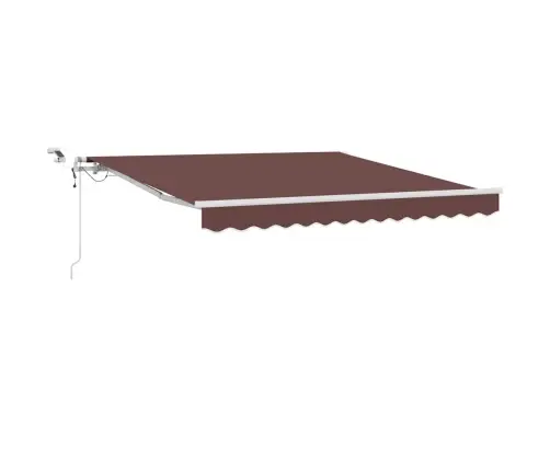 Izvelkama Markīze Ar Led, Automātiska, 300X250 Cm, Brūns Vidaxl