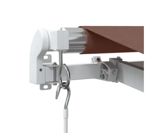 Izvelkama Markīze Ar Led, Manuāla, 600X350 Cm, Brūns Vidaxl