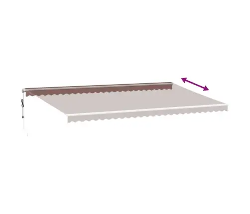 Automātiski Izvelkama Markīze, Led, Brūns, 600X350 Cm Vidaxl