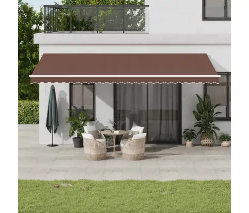 Automātiski Izvelkama Markīze, Led, Brūns, 600X350 Cm Vidaxl
