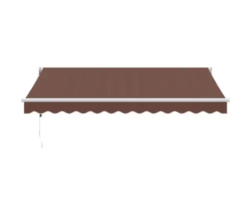 Izvelkama Markīze Ar Led, Manuāla, 350X250 Cm, Brūna Vidaxl