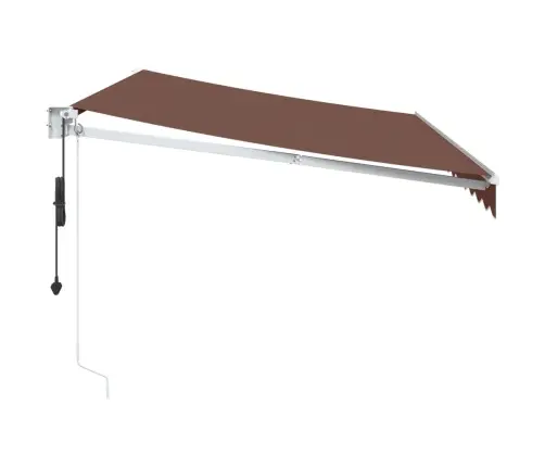 Izvelkama Markīze Ar Led, Manuāla, 350X250 Cm, Brūna Vidaxl
