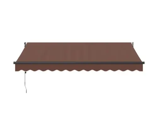 Izvelkama Markīze Ar Led, Manuāla, 350X250 Cm, Brūna Vidaxl