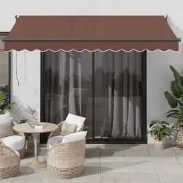Izvelkama Markīze Ar Led, Manuāla, 350X250 Cm, Brūna Vidaxl Izvelkama Markīze Ar Led, Manuāla, 350X250 Cm, Brūna Vidaxl