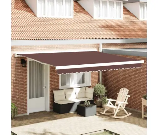 Rankiniu Būdu Ištraukiama Markizė, Rudos Spalvos, 400X300Cm