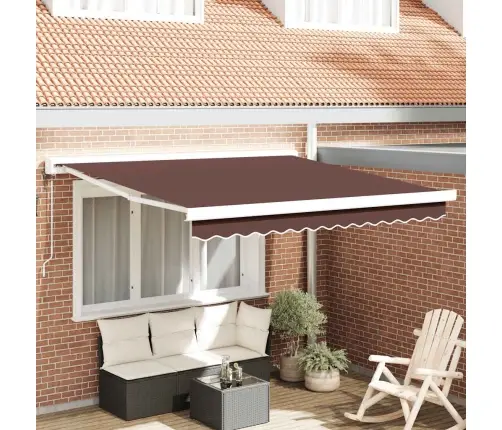 Izvelkama Markīze, Automātiska, 300X250 Cm, Brūns Vidaxl